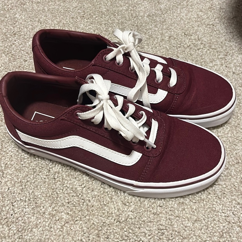 Burgundy Vans - worn once!